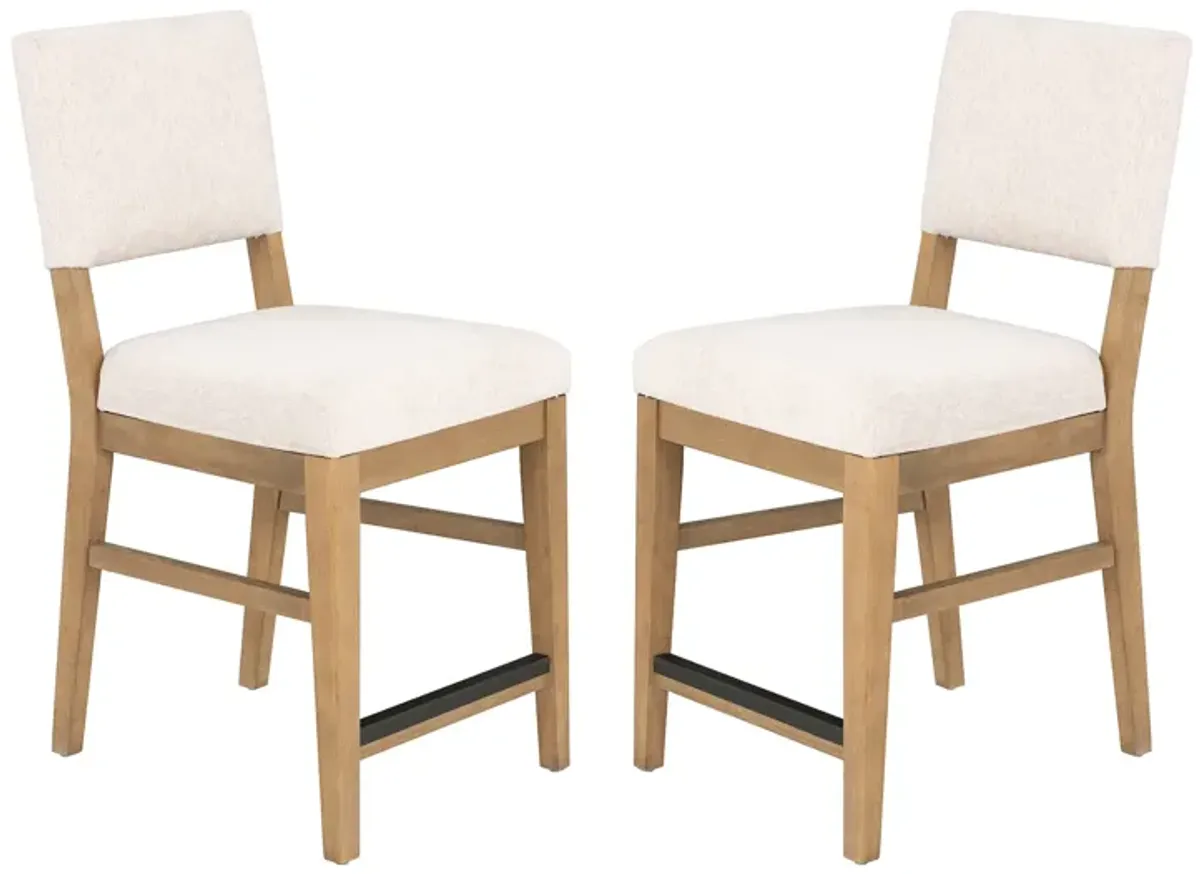 Millwork Off-White Pair of Counter Chairs