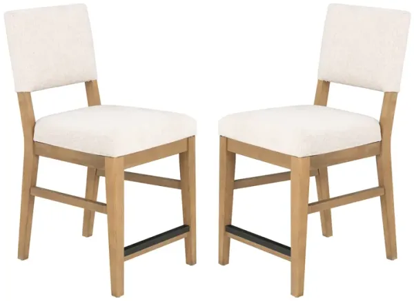Millwork Off-White Pair of Counter Chairs