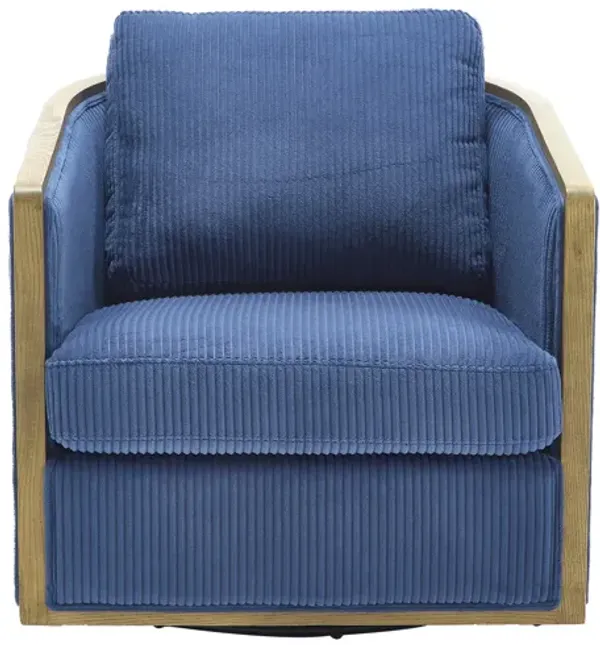 Merax Corduroy Swivel Barrel Chair Club Chair