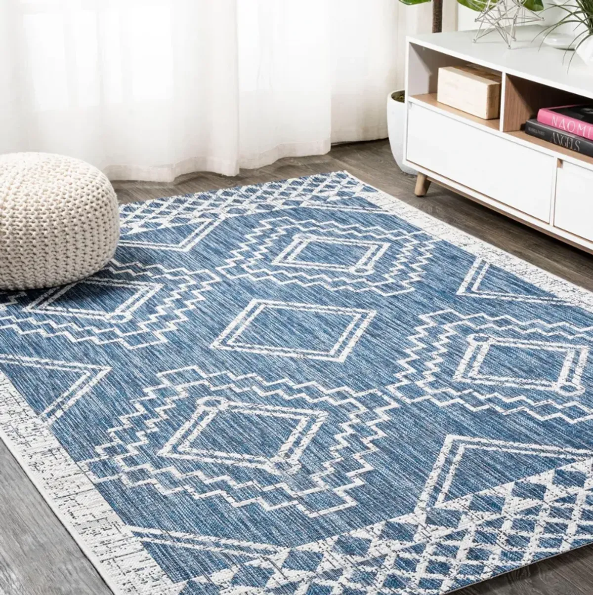 Marokko Diamond Tribal Medallion Indoor/Outdoor Area Rug