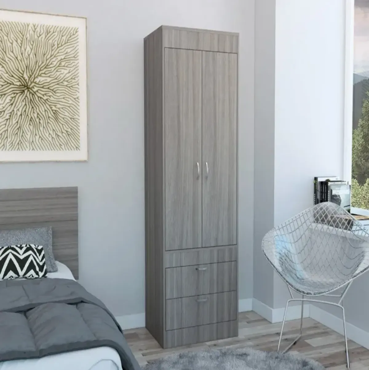 Armoire Tarento, Bedroom, Light Gray