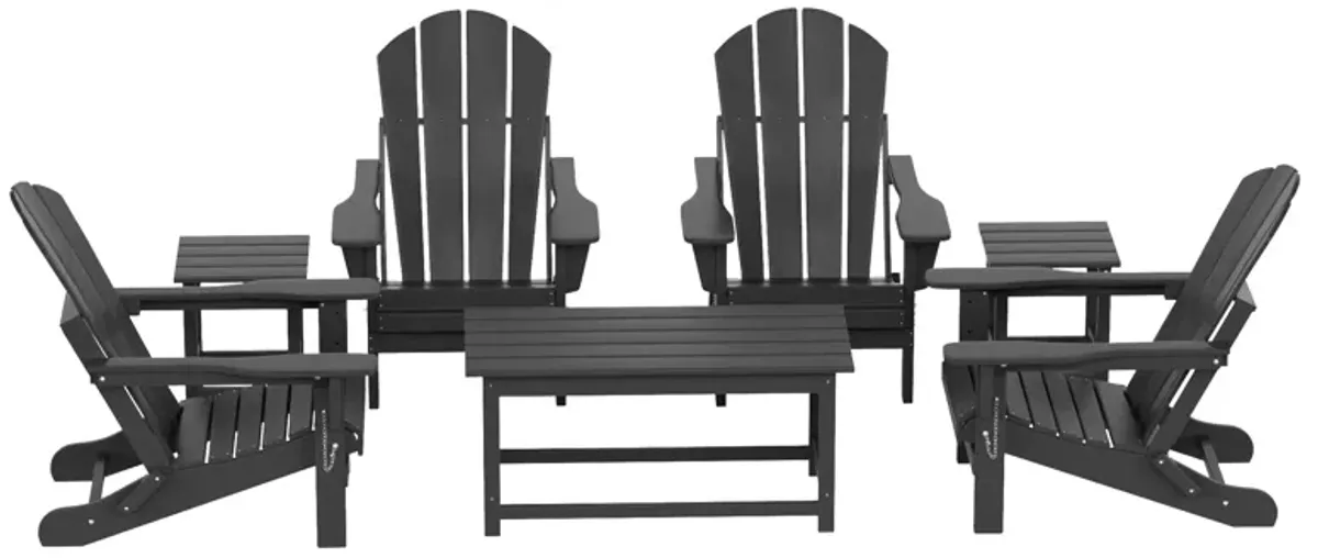 WestinTrends 7-Piece Outdoor Paio Adirondack Conversation Seating Set