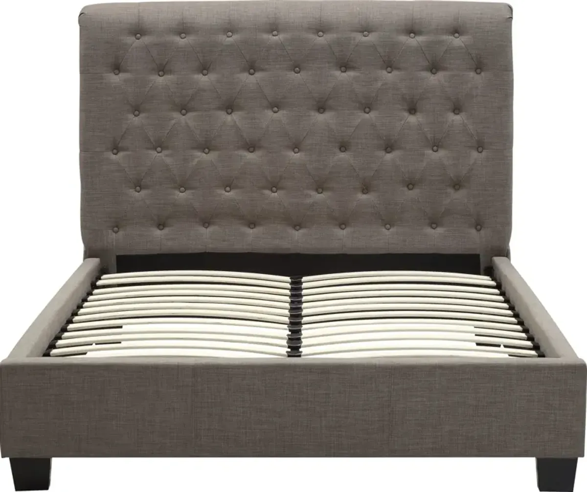 Royal Tufted Queen Platform Bed