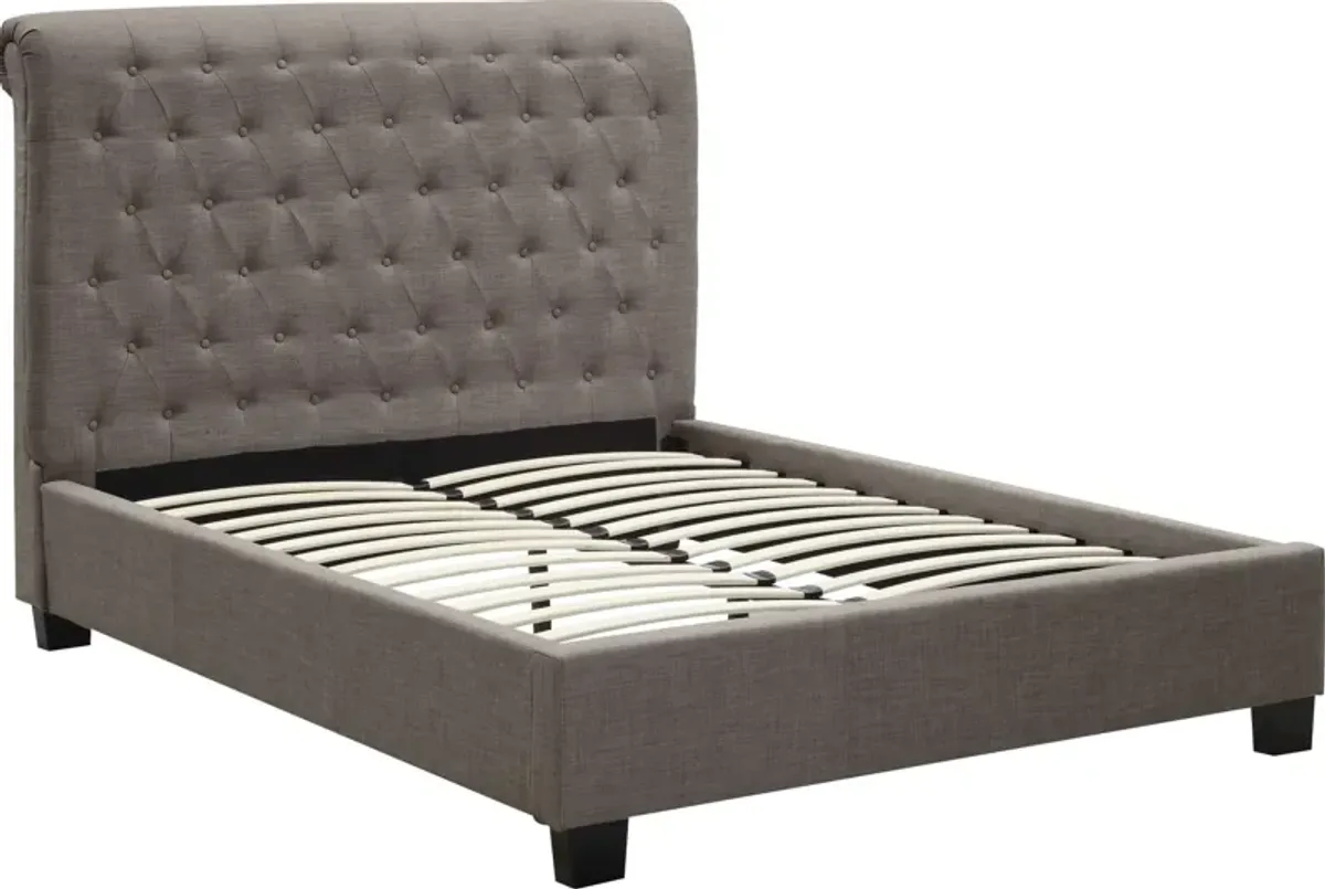 Royal Tufted Queen Platform Bed