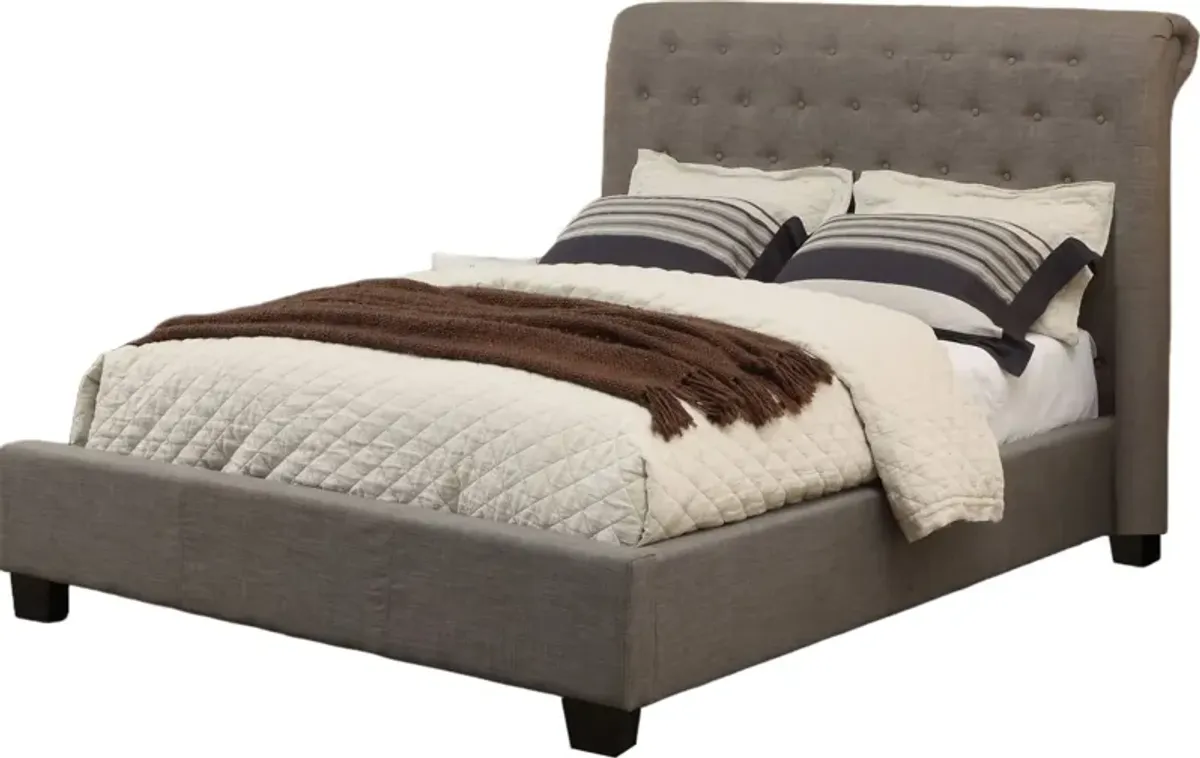 Royal Tufted Queen Platform Bed