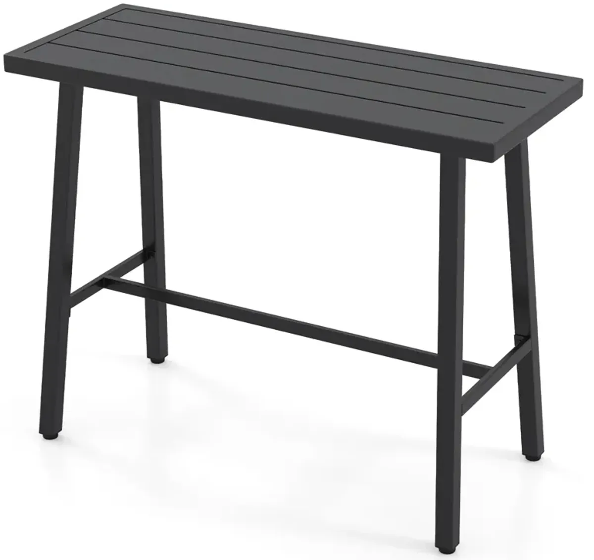 Durable Patio Counter Table with Adjustable Feet for Uneven Surfaces