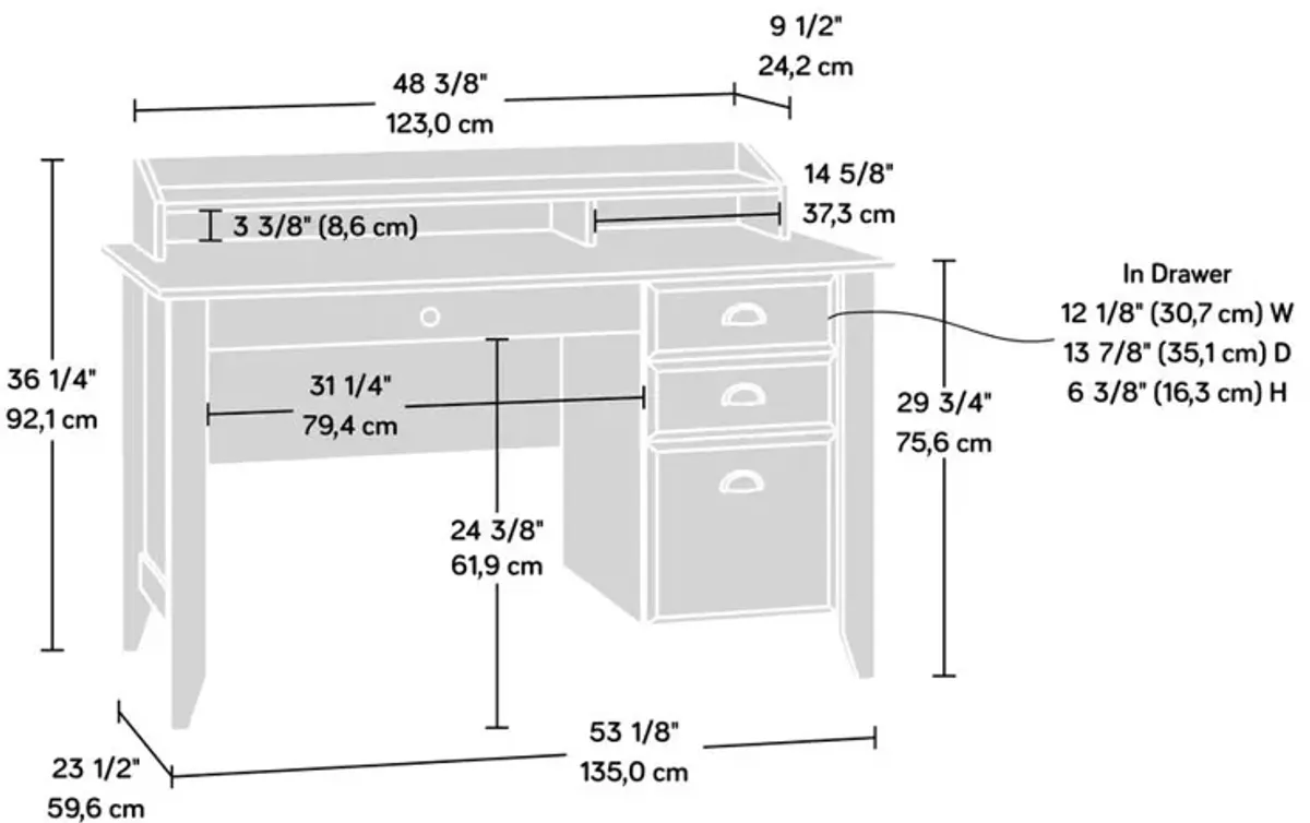 Sauder Shoal Creek Desk Jw