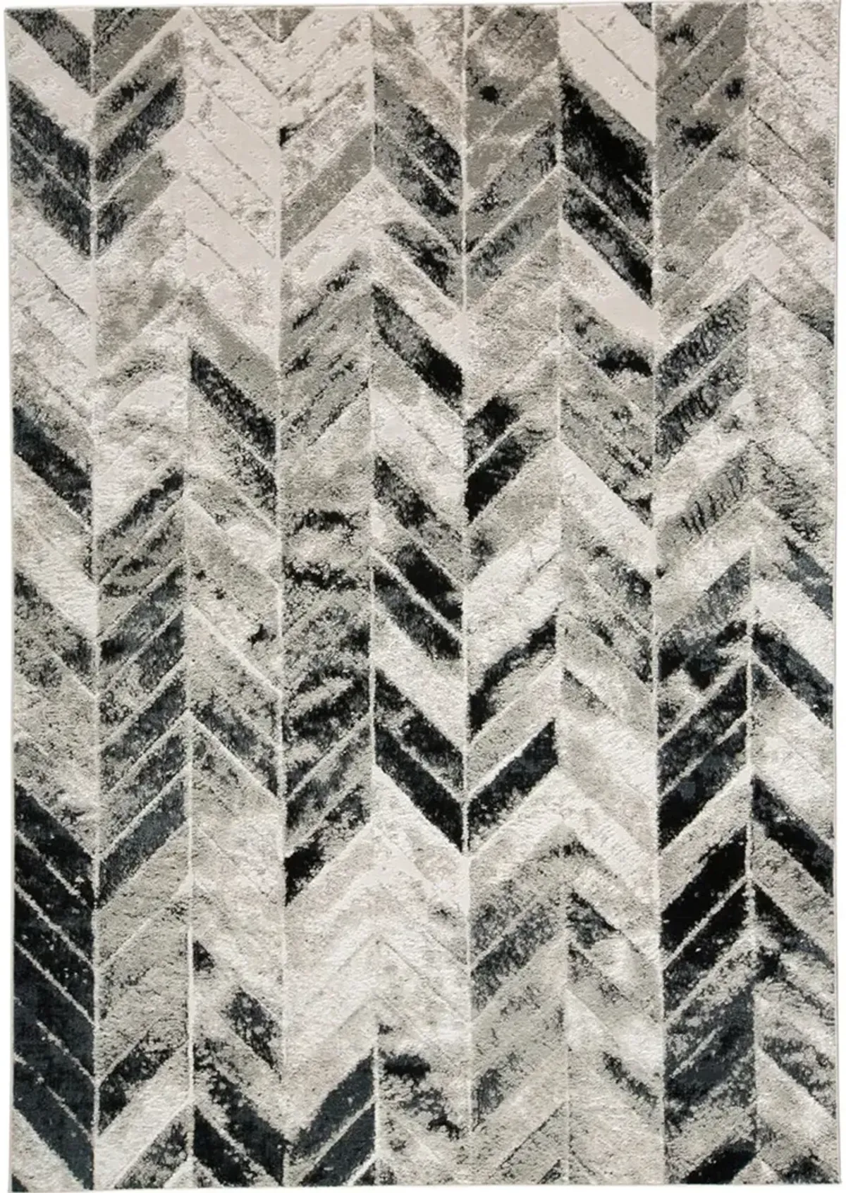 Micah 3048F Black/Gray/Silver 3'11" X 6' Rug