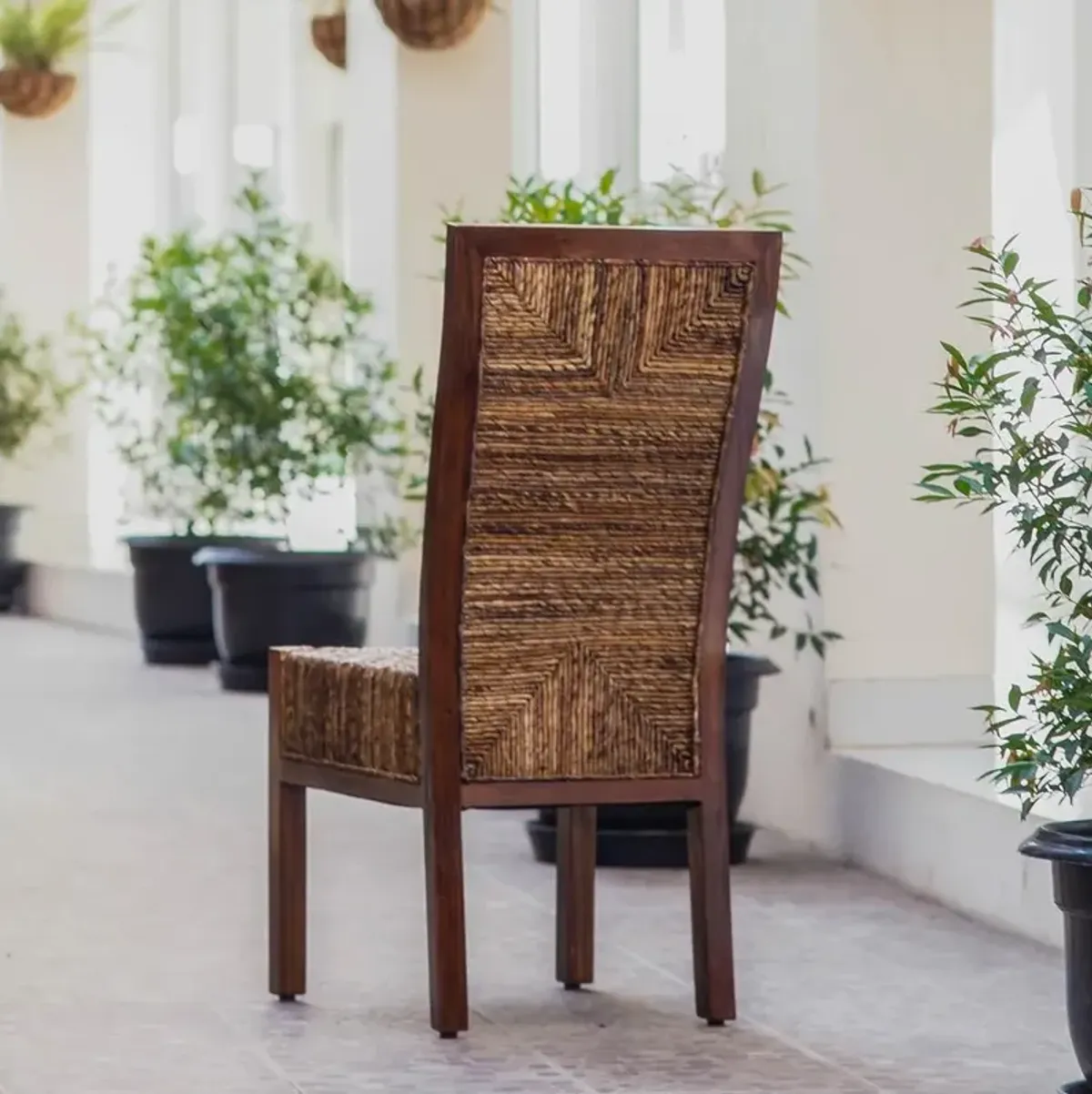 Set of Two Dallas Abaca Weave Dining Chair