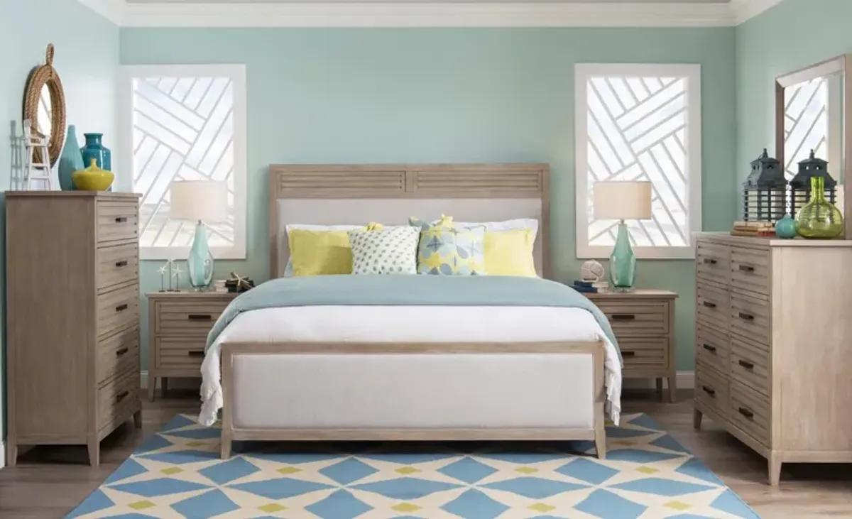 Edgewater Upholstered Cal King Panel Bed