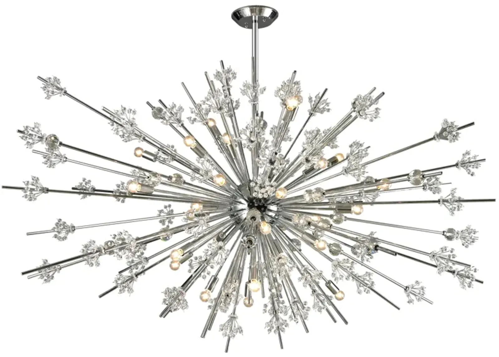 Starburst 72'' Wide 31-Light Silver Chandelier