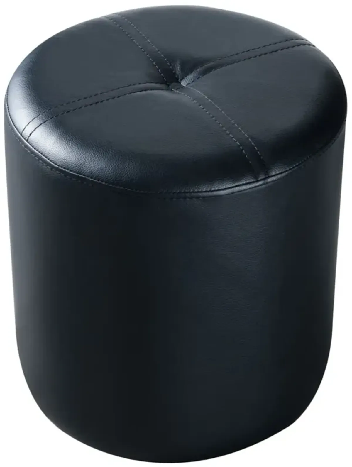 Pilaster Designs - Round Ottoman Stool (Black Vinyl)