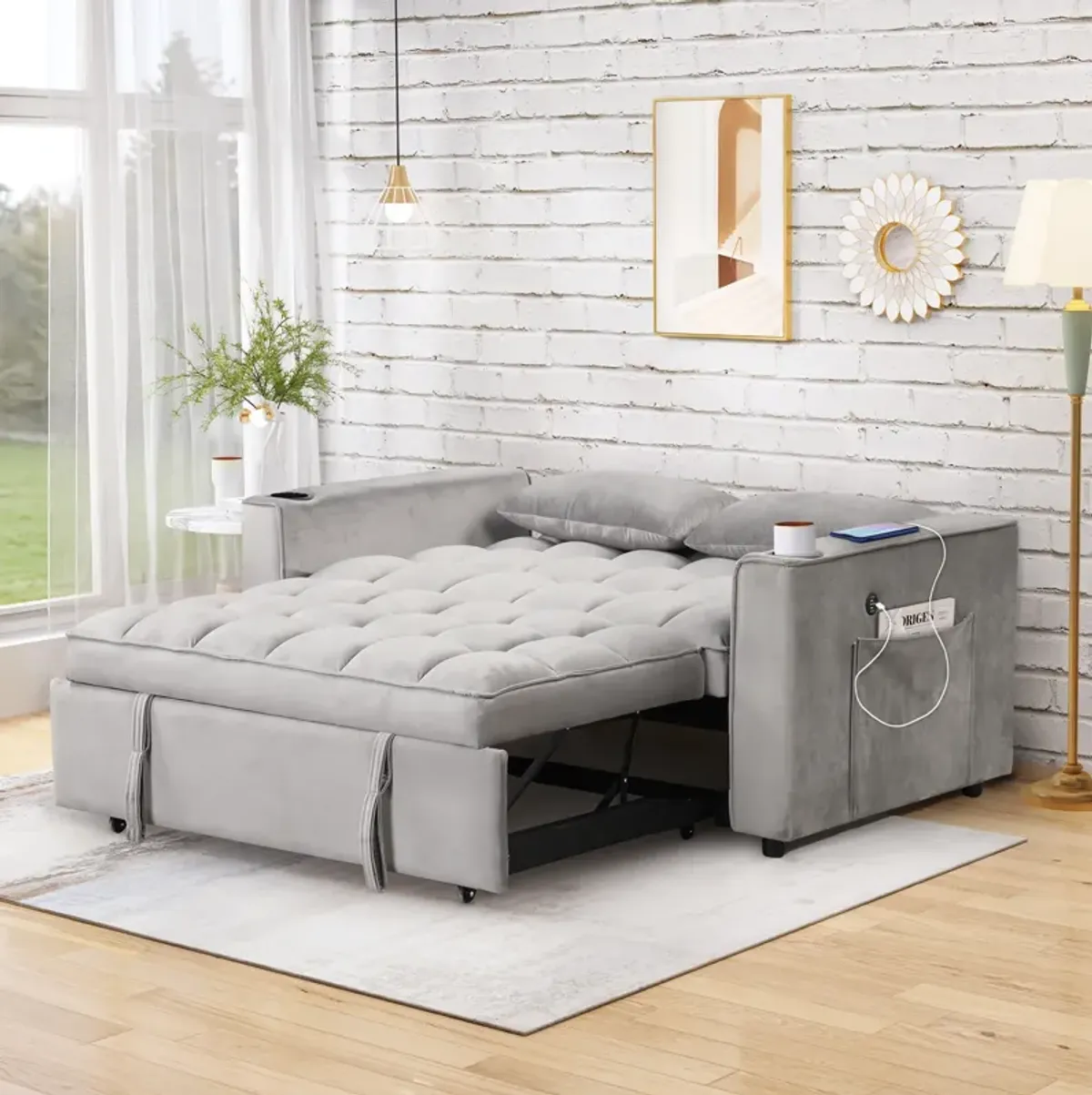 Merax 4-1 Multi-Functional Sofa Bed with Cup Holder