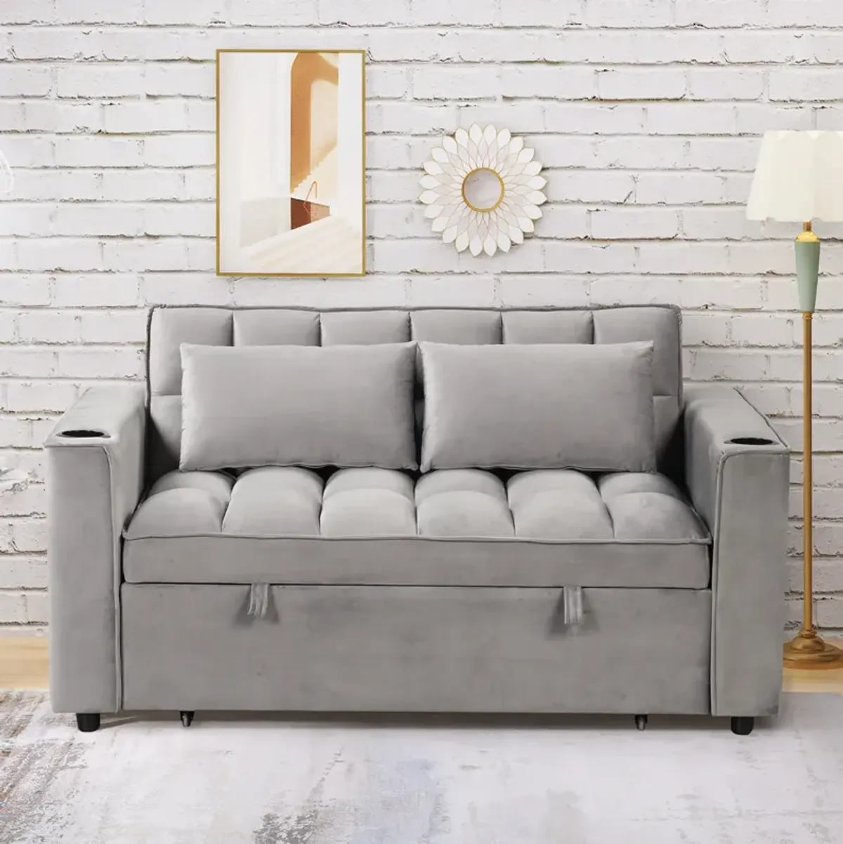 Merax 4-1 Multi-Functional Sofa Bed with Cup Holder