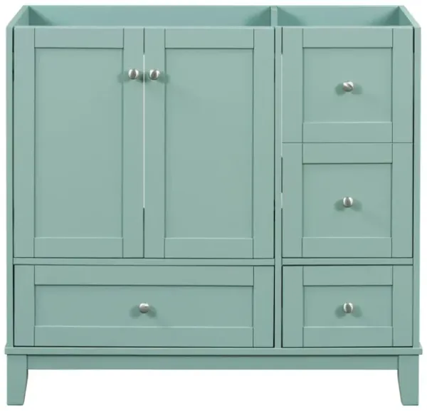 Streamdale [Cabinet Only] 36" Bathroom Vanity-Green (Sink not included)