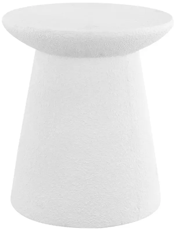 Hollie Minimalist Modern Drum Indoor/Outdoor Accent Table Pedestal