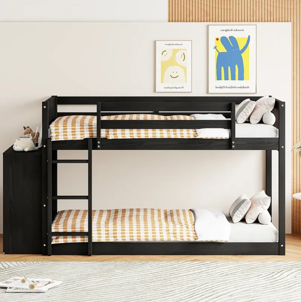 Merax Modern Bunk Bed with 4 Drawers