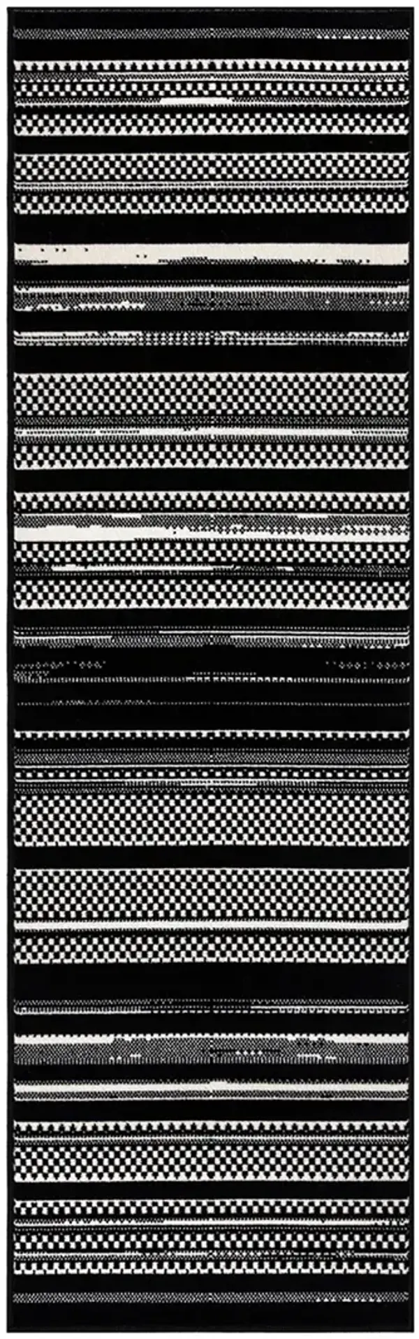 Grafix GRF41 Black/White 2' x 4' Rug