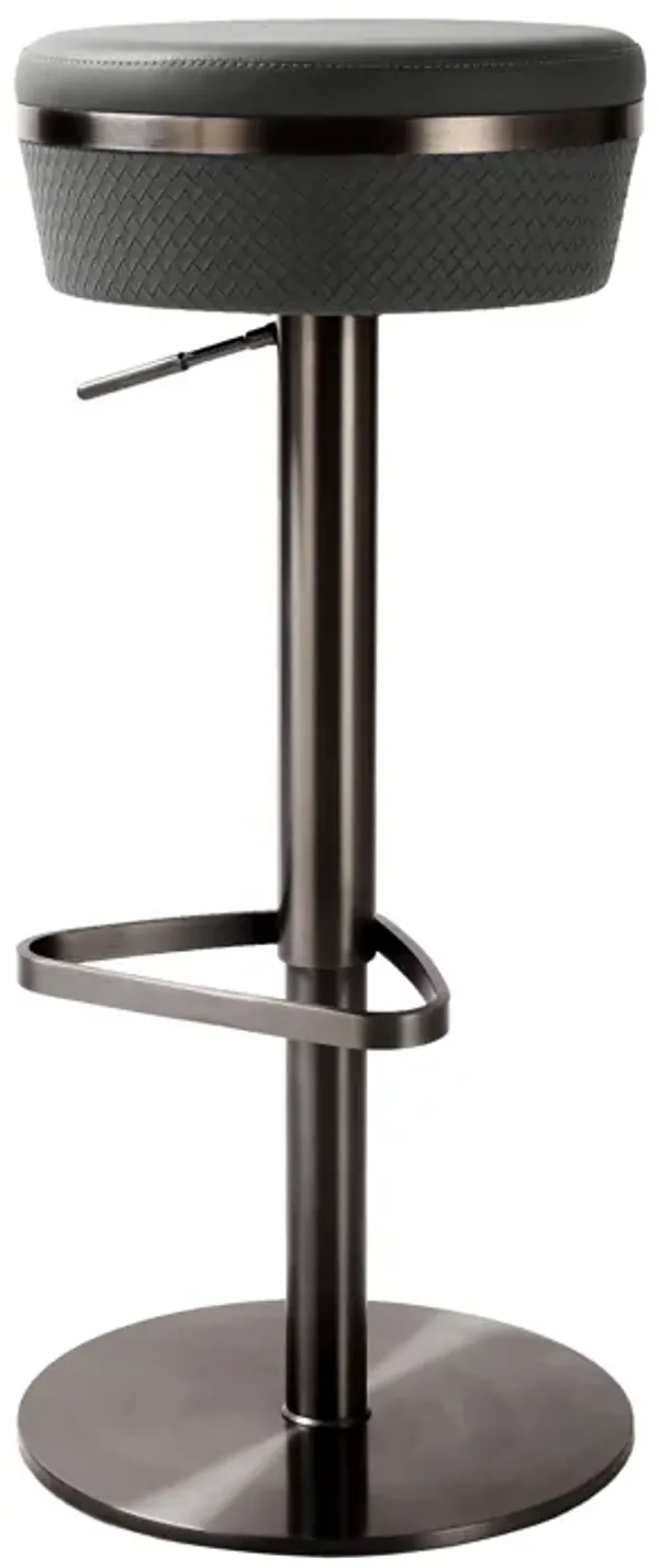 Astro Woven Vegan Leather Adjustable Stool