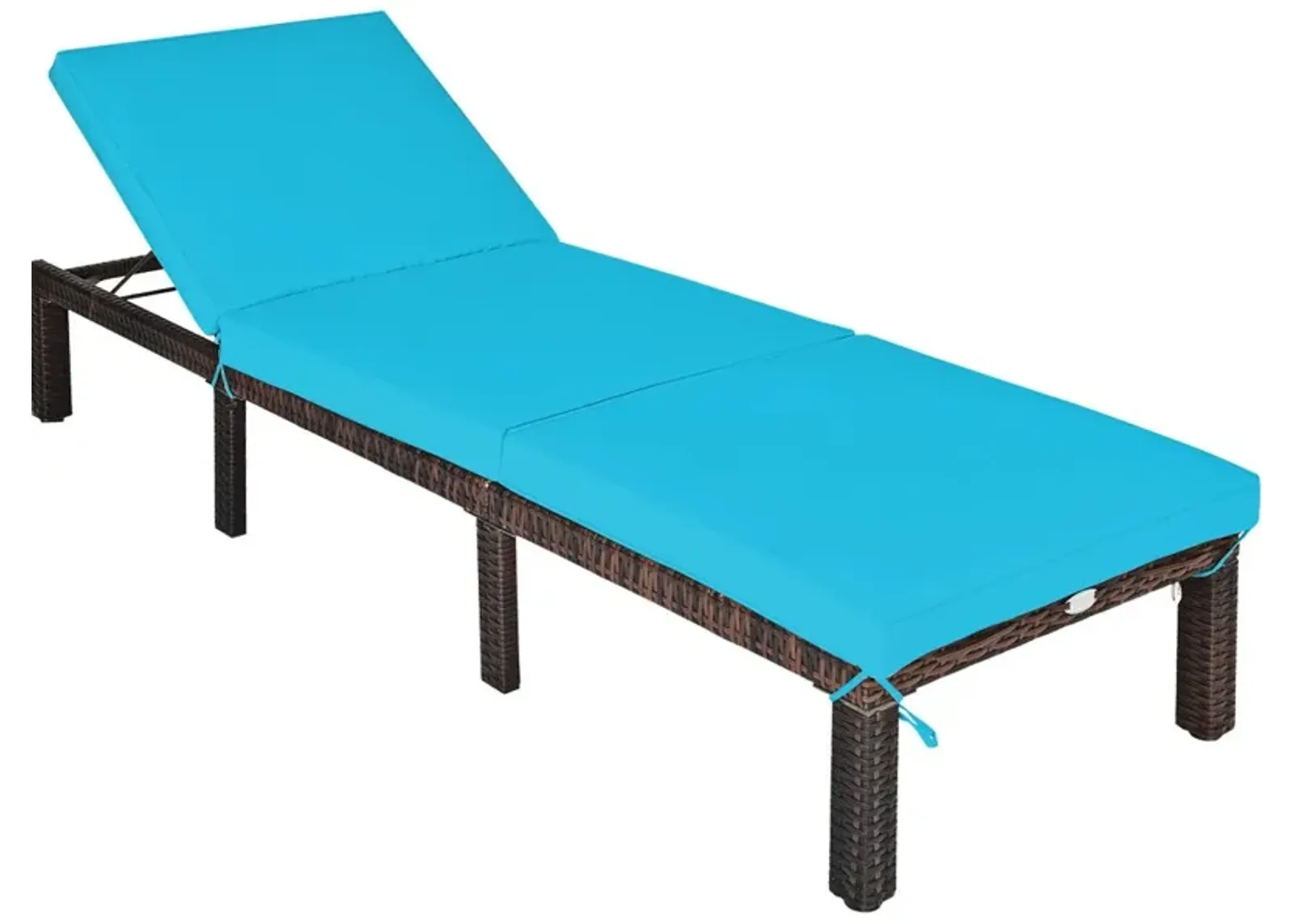 Outdoor Rattan Adjustable Cushioned Chaise