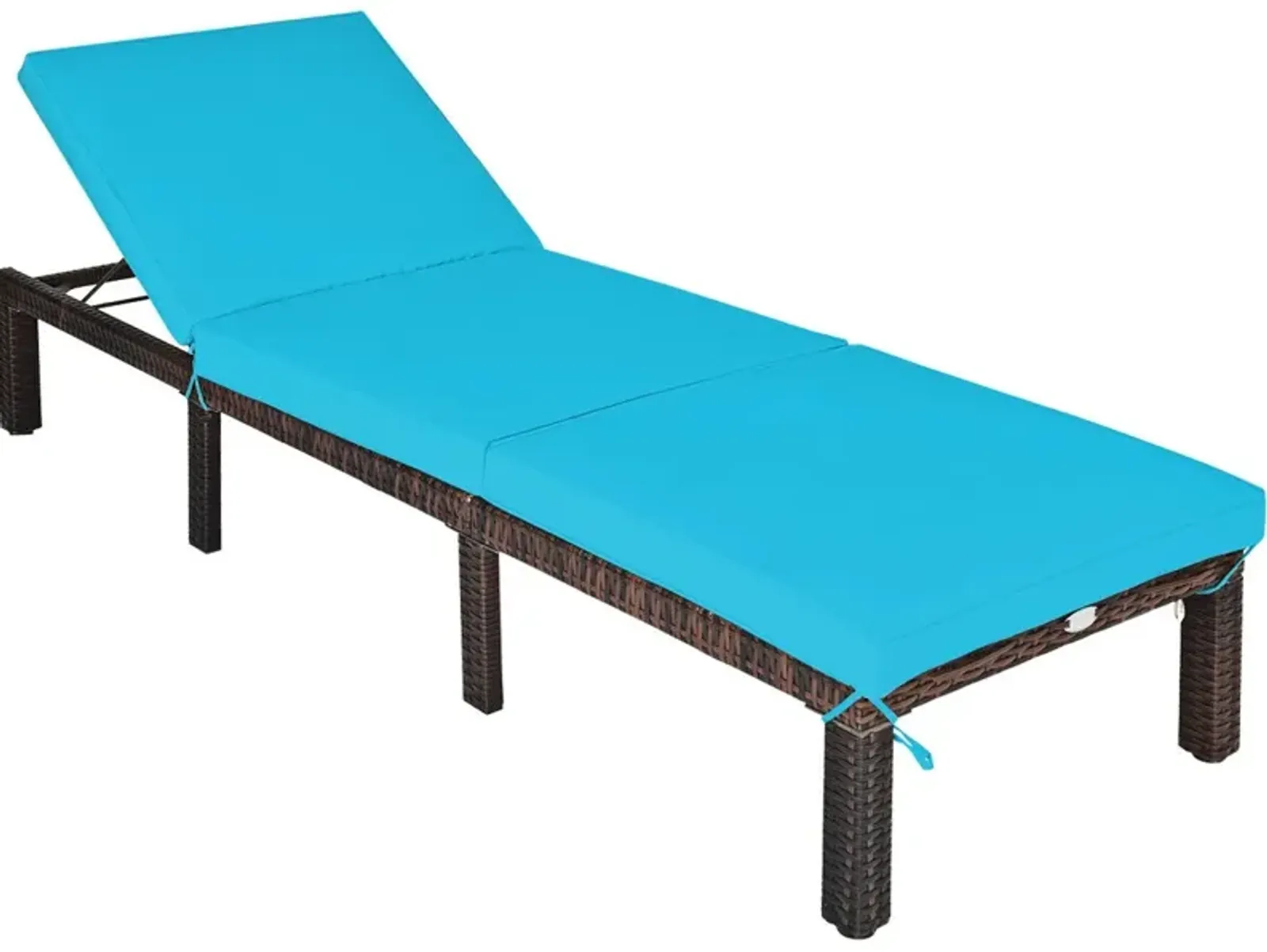 Outdoor Rattan Adjustable Cushioned Chaise