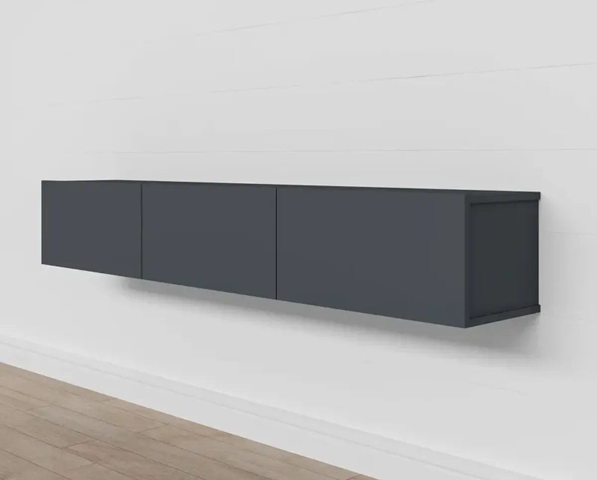 Ozge Floating 3 -Cabinet Tv Stand Sapphire