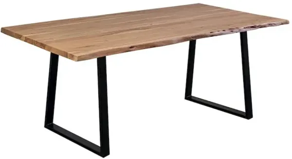 Porter Designs Manzanita Live Edge Solid Acacia Wood Dining Table, Natural