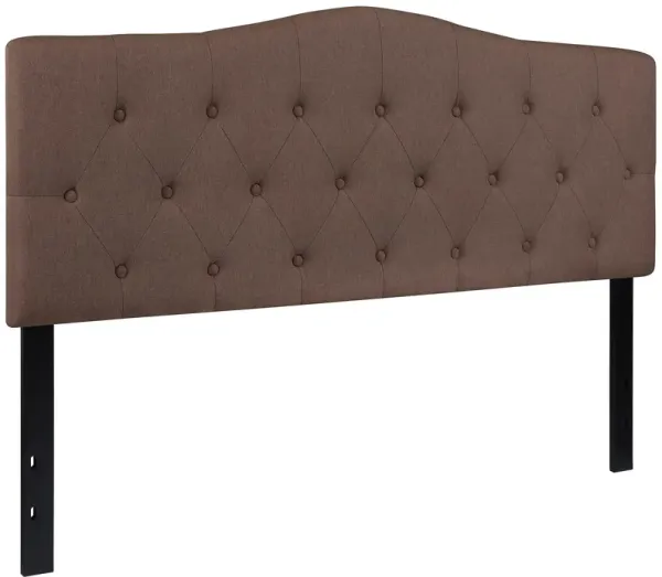 Flash Furniture Cambridge Tufted Upholstered Queen Size Headboard in Camel Fabric