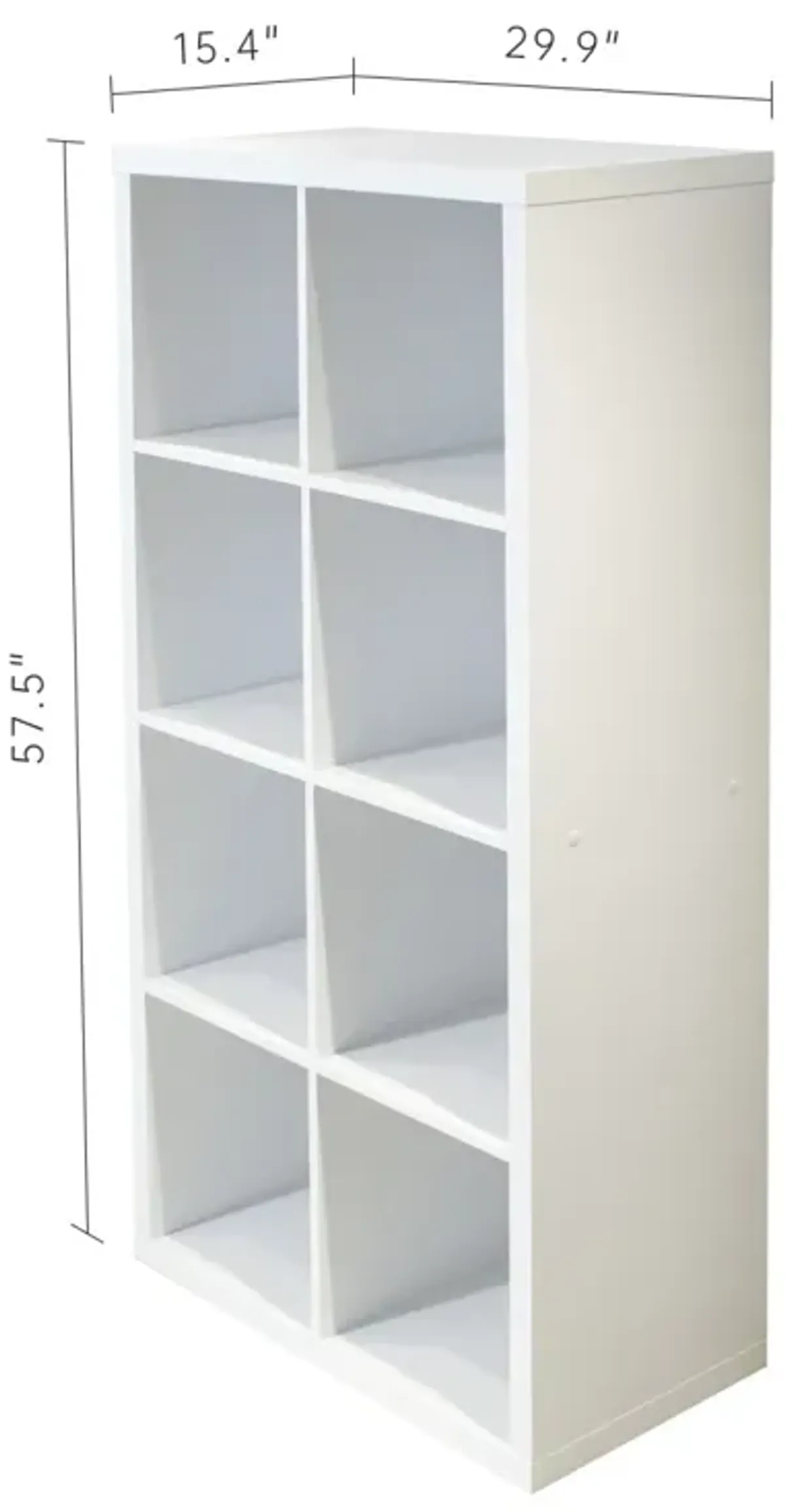 8-Cube Organizer with Open Back Shelves