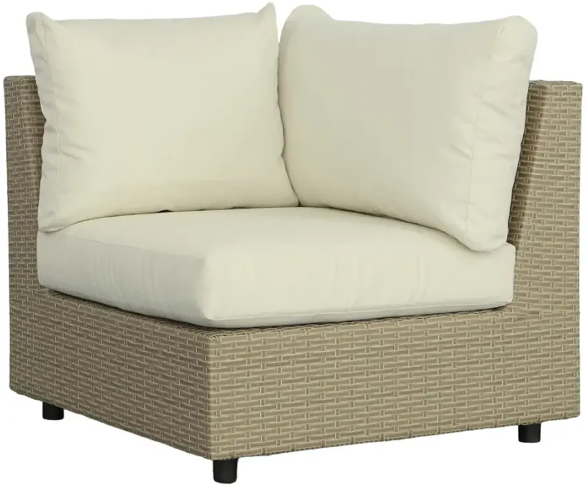 2pc Resin Wicker Outdoor Corner Chairs - 35"