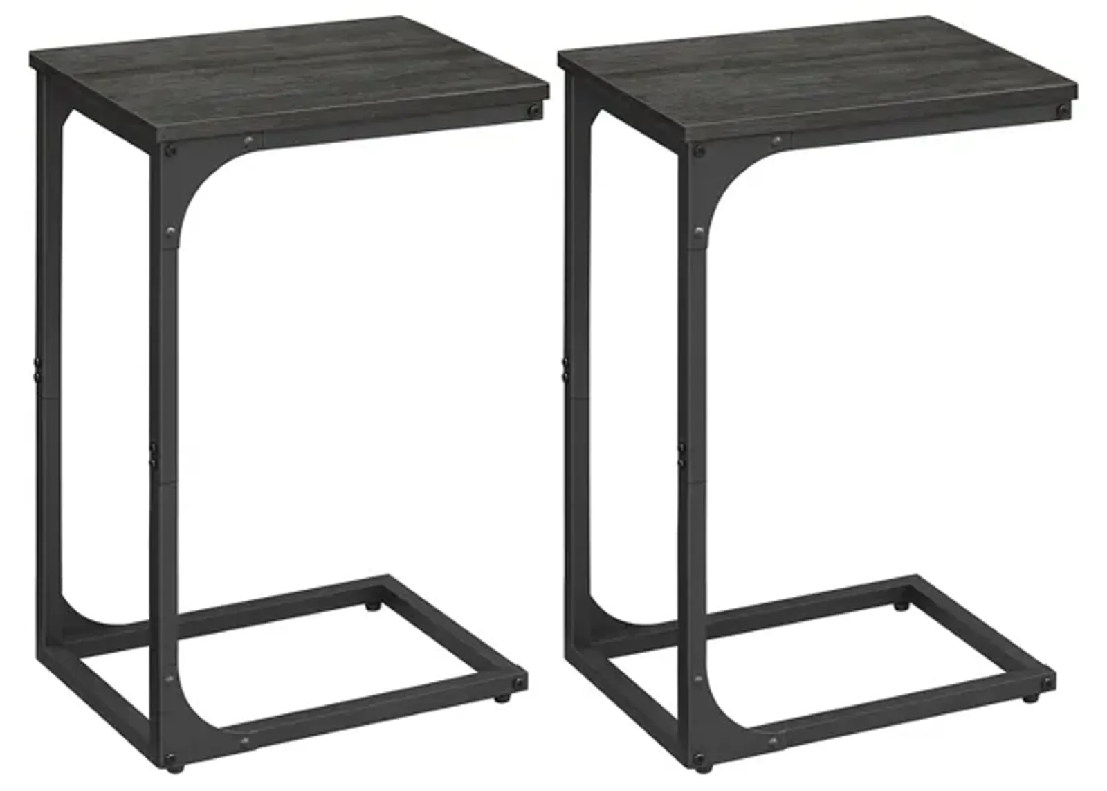 C-Shaped End Table Modern and Space-Saving Design for Easy Access (Set of 2)