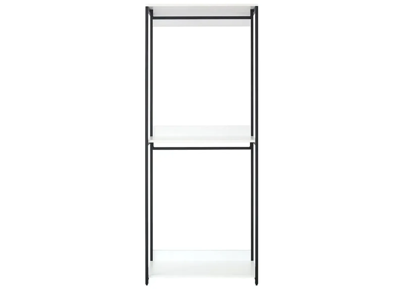 FC Design Klair Living 32" Wood and Metal Walk-in Closet with One Shelf