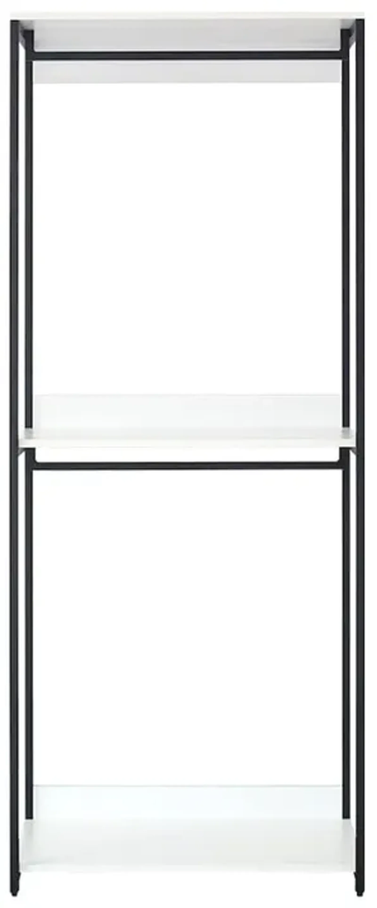 FC Design Klair Living 32" Wood and Metal Walk-in Closet with One Shelf