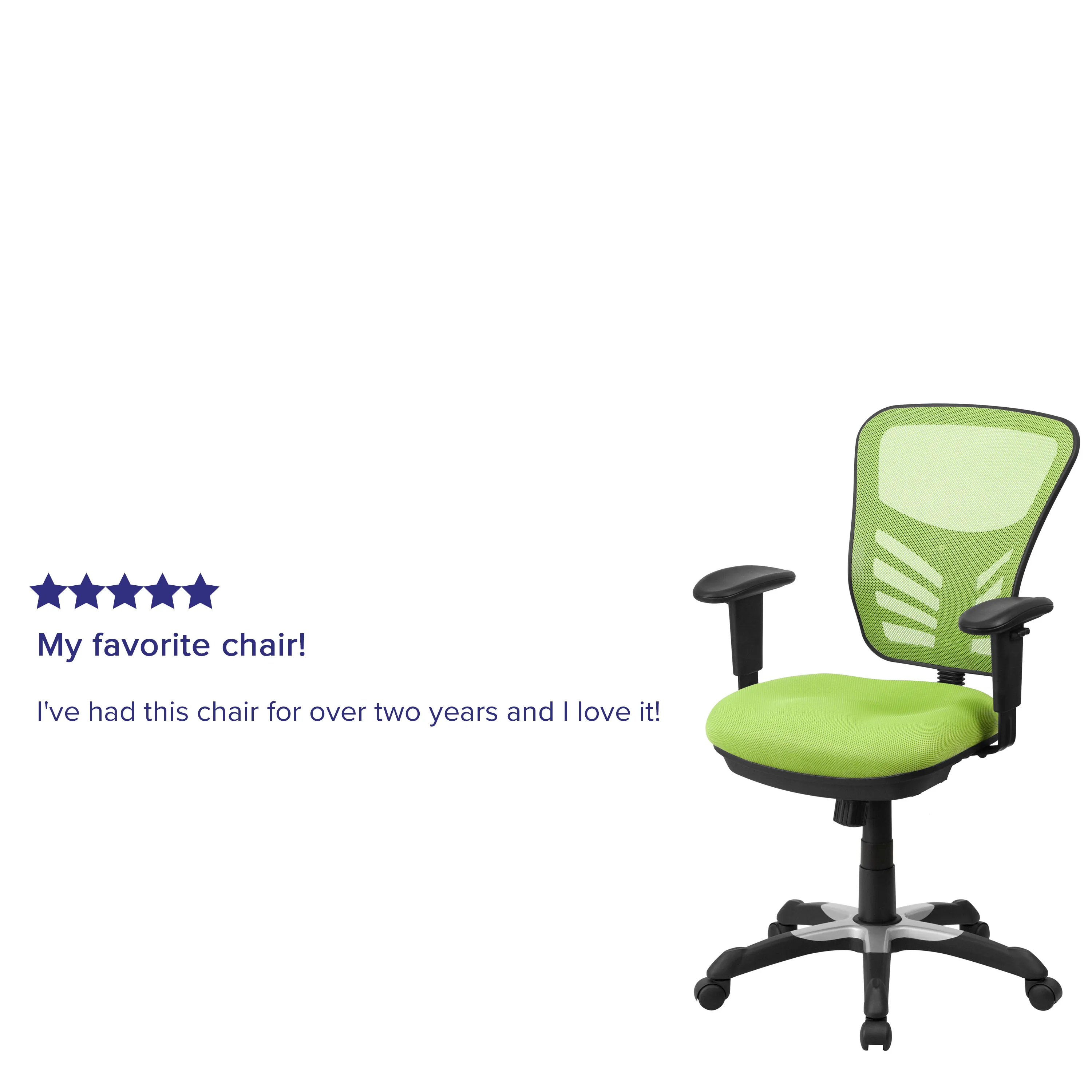 Nicholas Mid-Back Dark Gray Mesh Multifunction Executive Swivel Ergonomic Office Chair with Adjustable Arms