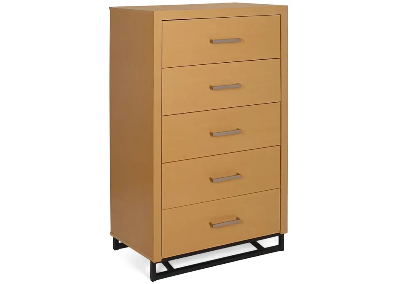 5-Drawer Minimalist Dresser with Display Top and Iron Base