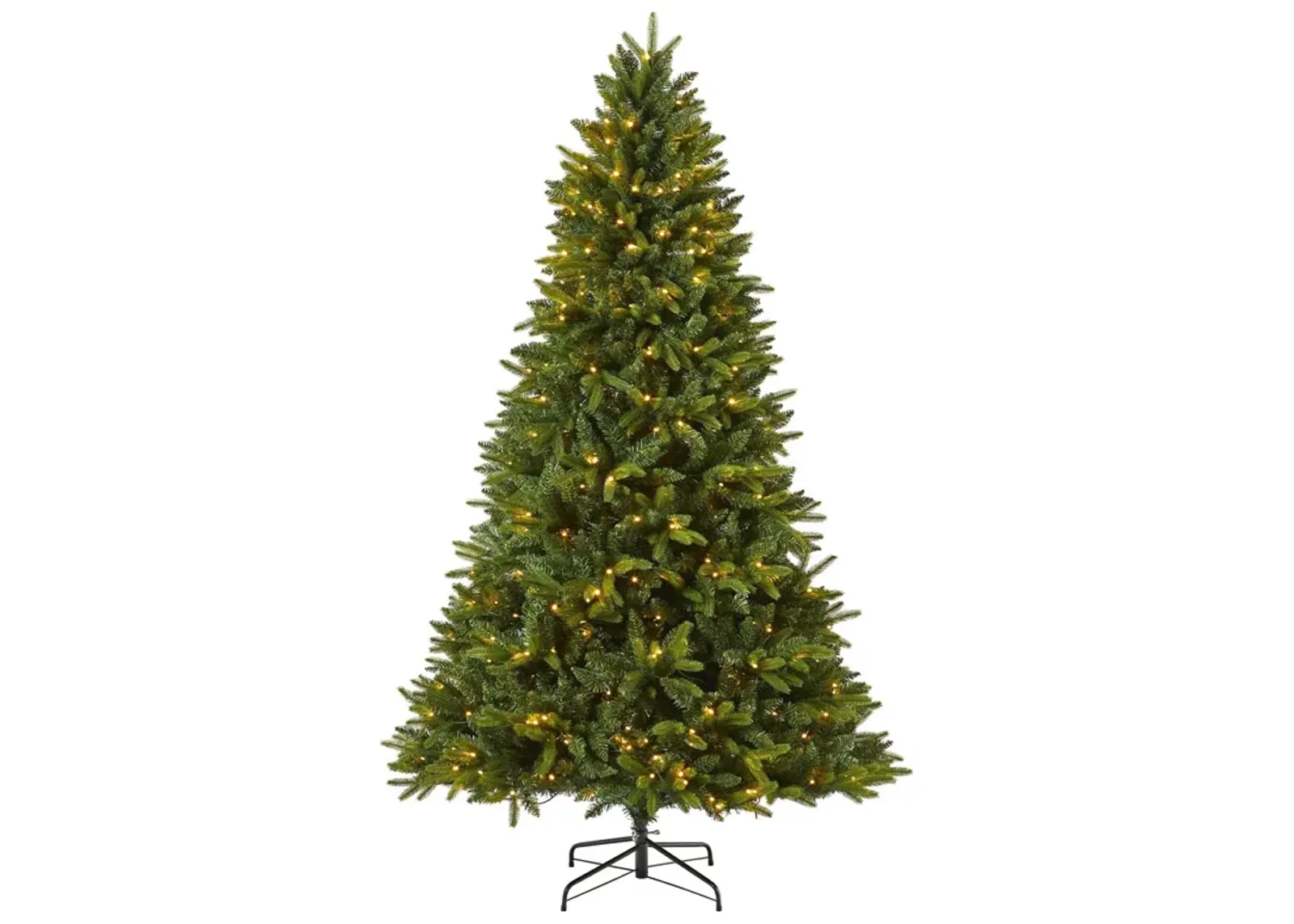 Nearly Natural Sun Valley Fir Artificial Christmas Tree with Clear LED Lights