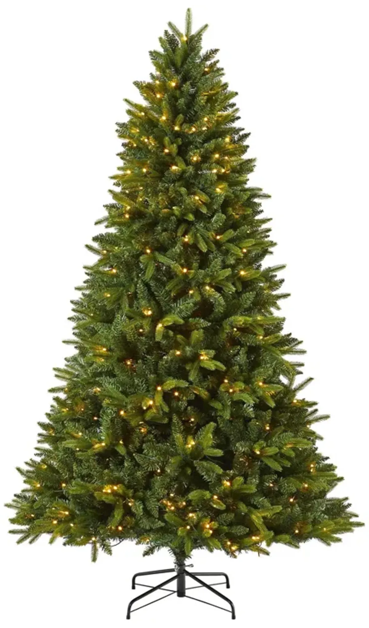 Nearly Natural Sun Valley Fir Artificial Christmas Tree with Clear LED Lights