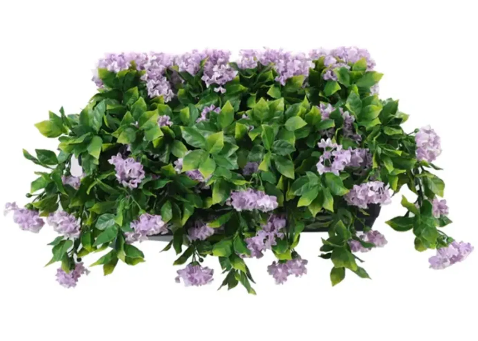 Artificial Draping Lilac Flowering Window Box Planter 20" x 14"(Outdoor Proof)