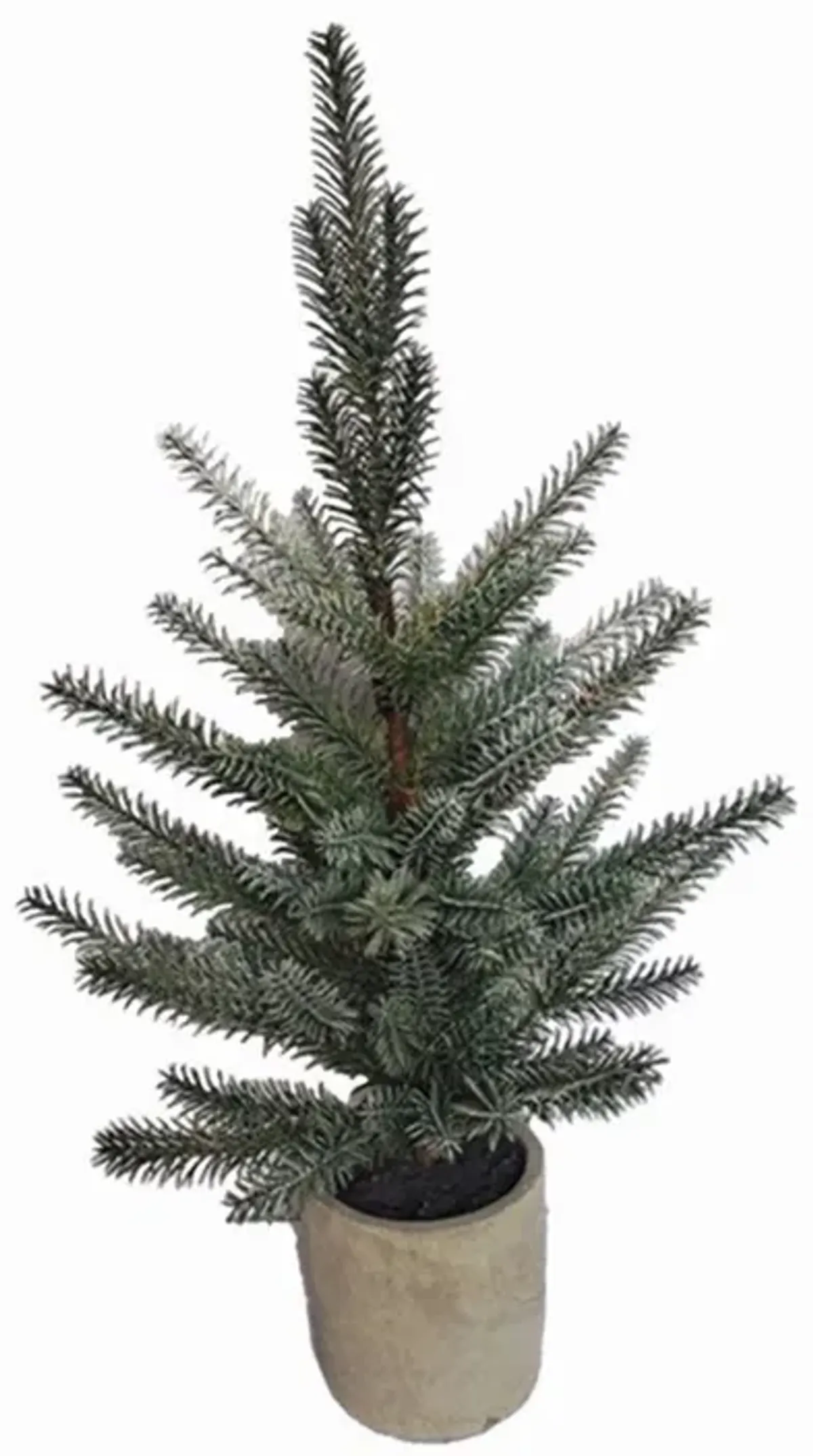 Set of 2 Pine Trees in Plastic Pots for Christmas Décor and Holiday Home Styling