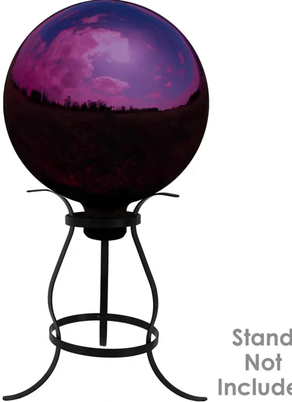 Sunnydaze Merlot Mirrored Surface Gazing Ball Globe - 10 in