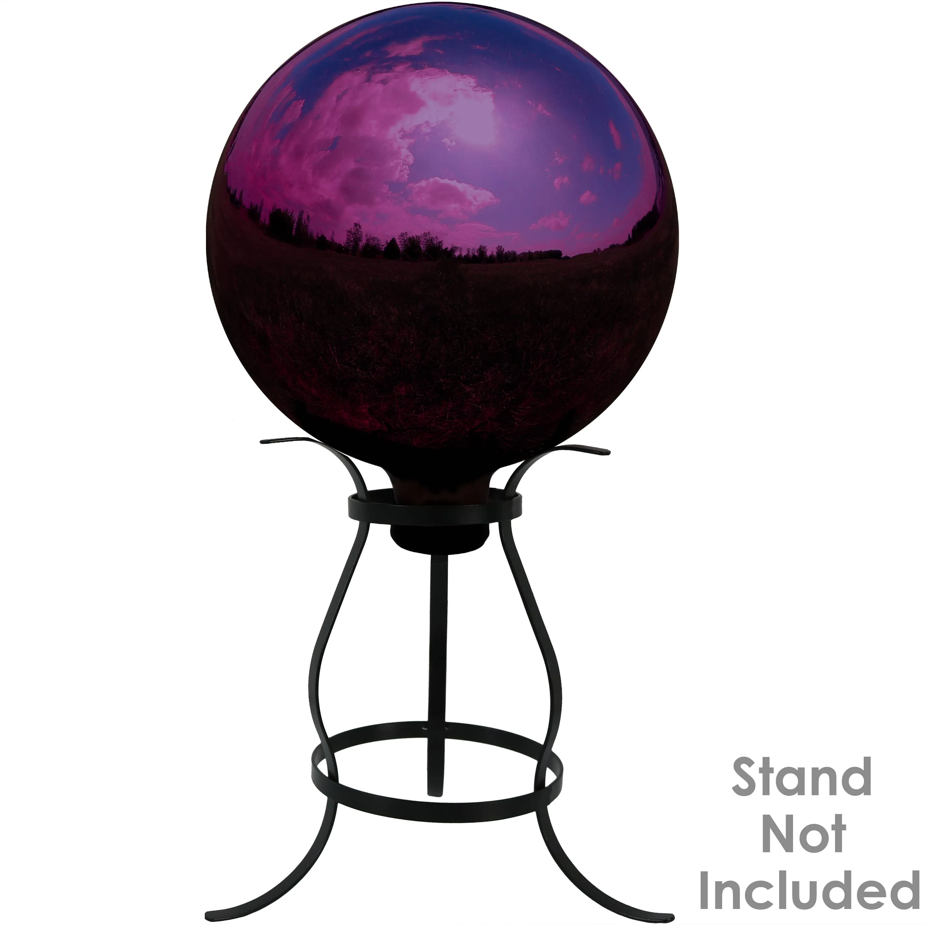 Sunnydaze Merlot Mirrored Surface Gazing Ball Globe - 10 in