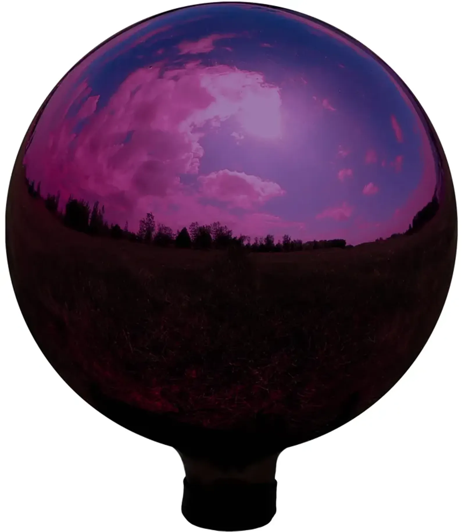 Sunnydaze Merlot Mirrored Surface Gazing Ball Globe - 10 in