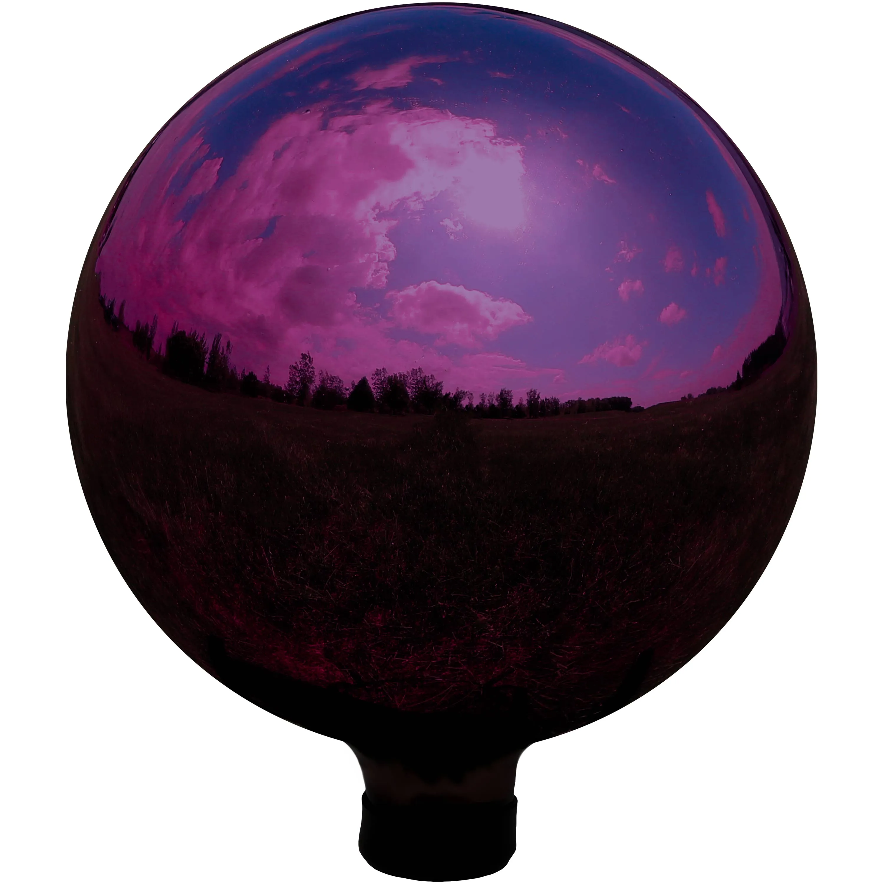 Sunnydaze Merlot Mirrored Surface Gazing Ball Globe - 10 in