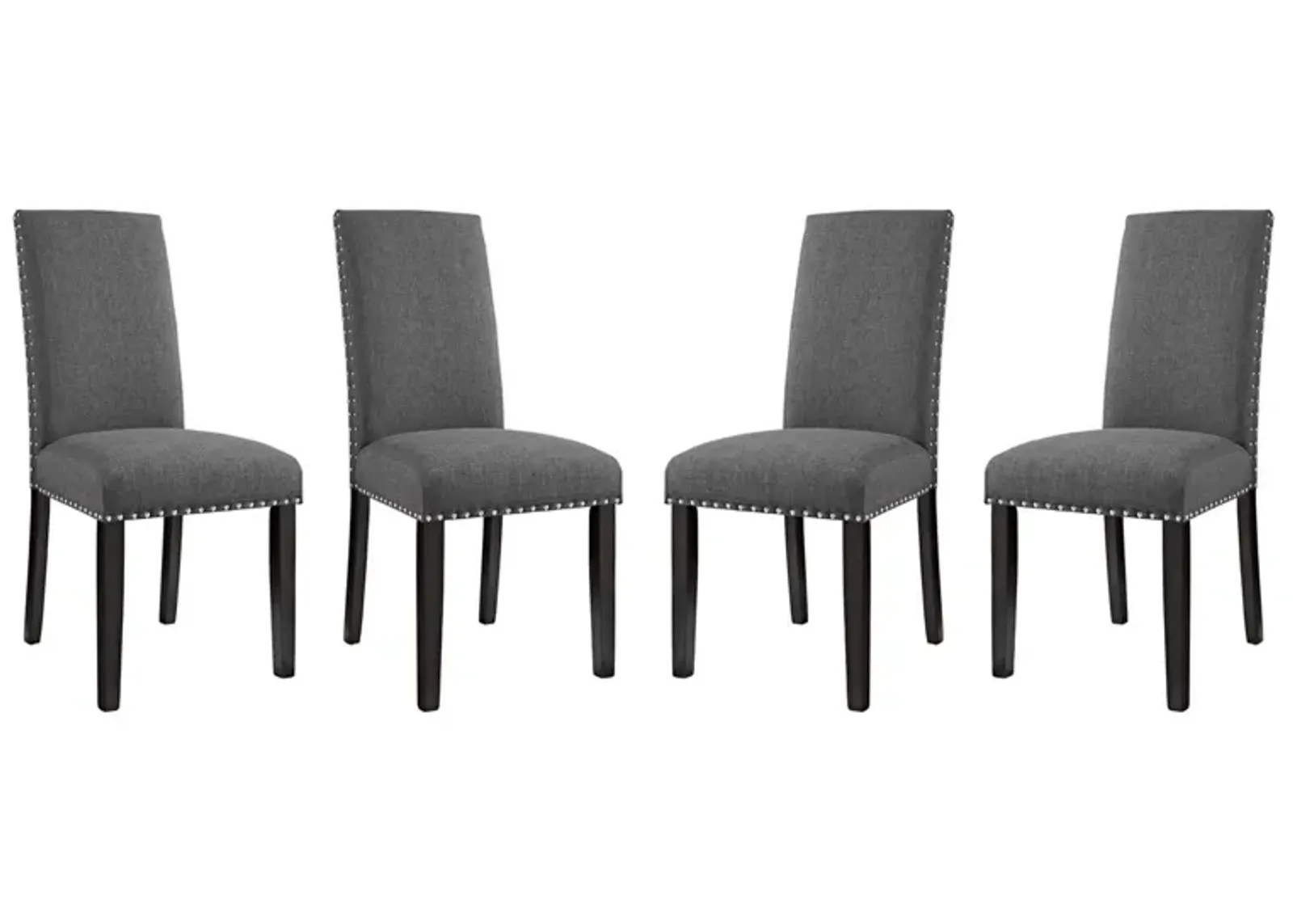 Parcel Dining Side Chair Fabric Set of 4-Benzara