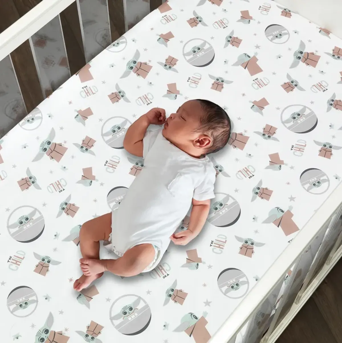 Lambs & Ivy Star Wars Mandalorian The Child/Baby Yoda/Grogu Fitted Crib Sheet