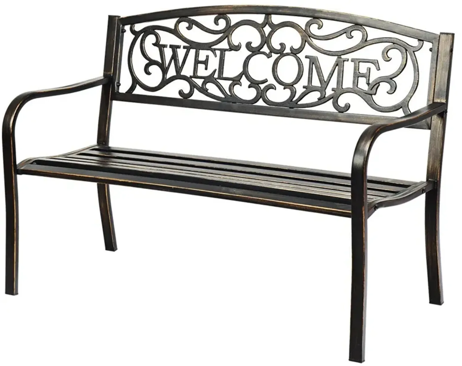 Outdoor Furniture Steel Frame Porch Garden Bench