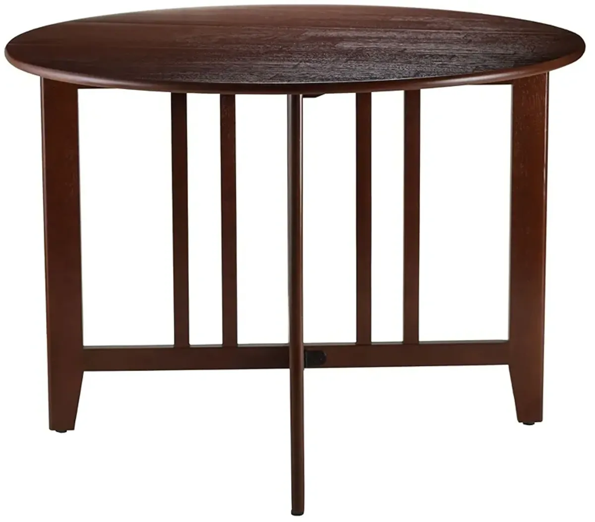 Hivvago Mission Style Round 42-inch Double Drop Leaf Dining Table