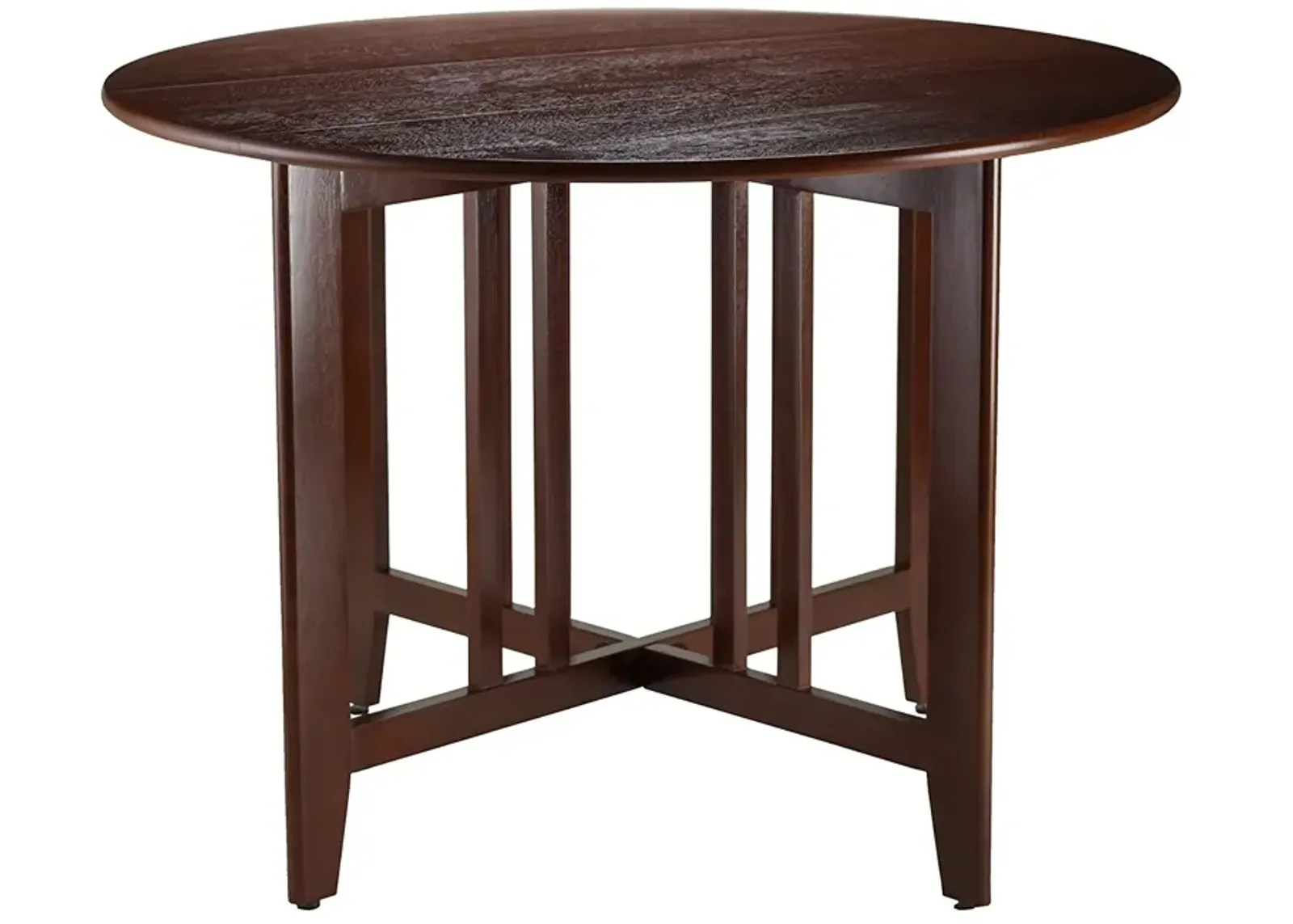 Hivvago Mission Style Round 42-inch Double Drop Leaf Dining Table