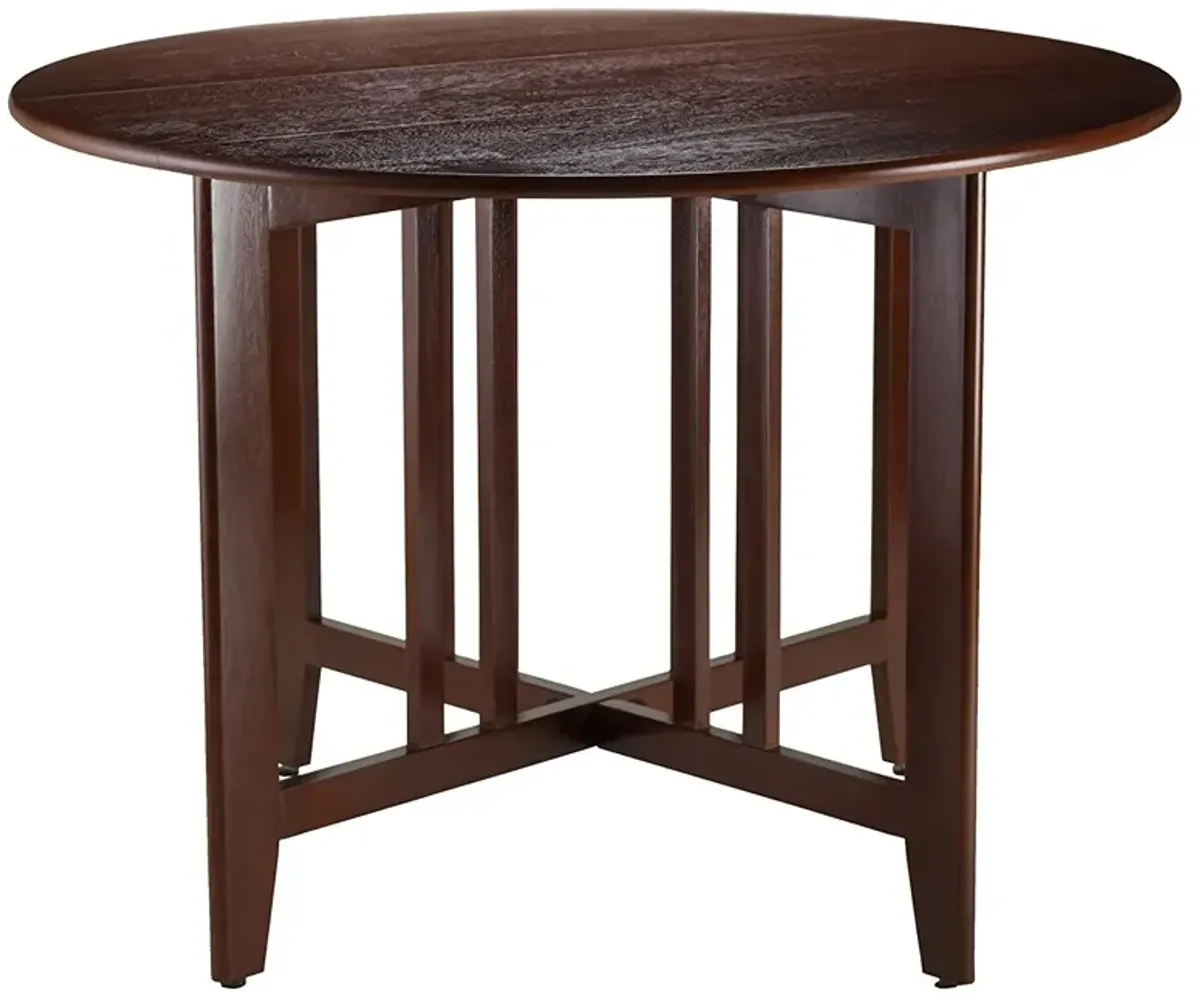 Hivvago Mission Style Round 42-inch Double Drop Leaf Dining Table