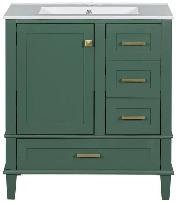 Merax Modern Bathroom Cabinet Vanity with Sink